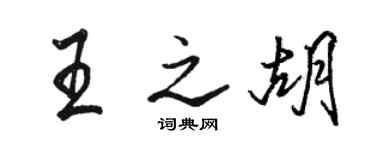 骆恒光王之胡行书个性签名怎么写