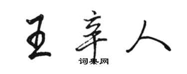 骆恒光王辛人行书个性签名怎么写