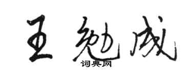 骆恒光王勉成行书个性签名怎么写