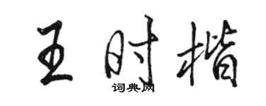 骆恒光王时楷行书个性签名怎么写