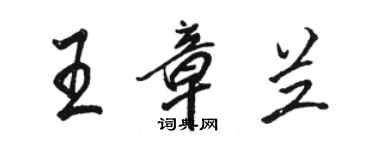 骆恒光王章兰行书个性签名怎么写