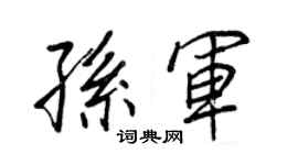 王正良孙军行书个性签名怎么写