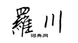 王正良罗川行书个性签名怎么写