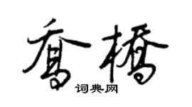 王正良乔桥行书个性签名怎么写