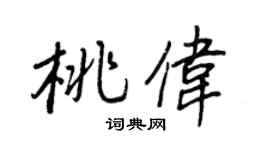 王正良桃伟行书个性签名怎么写