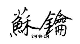 王正良苏钥行书个性签名怎么写