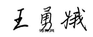 王正良王勇娥行书个性签名怎么写