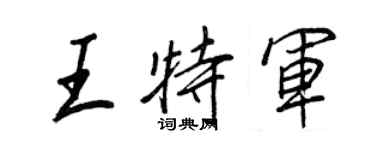 王正良王特军行书个性签名怎么写
