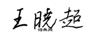 王正良王晓超行书个性签名怎么写