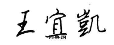 王正良王宜凯行书个性签名怎么写