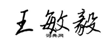 王正良王敏毅行书个性签名怎么写