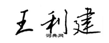 王正良王利建行书个性签名怎么写
