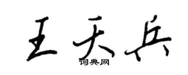 王正良王夭兵行书个性签名怎么写