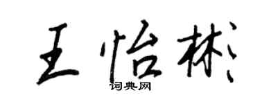 王正良王怡彬行书个性签名怎么写