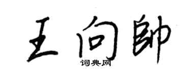 王正良王向帅行书个性签名怎么写