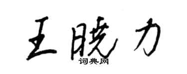 王正良王晓力行书个性签名怎么写