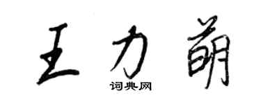 王正良王力萌行书个性签名怎么写