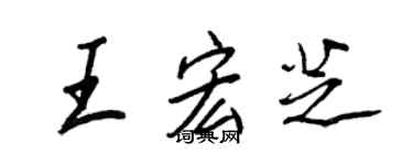 王正良王宏芝行书个性签名怎么写