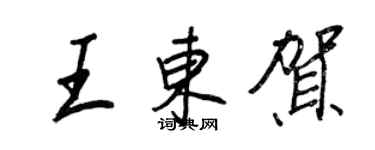 王正良王东贺行书个性签名怎么写