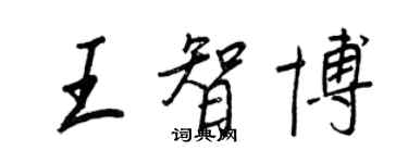 王正良王智博行书个性签名怎么写