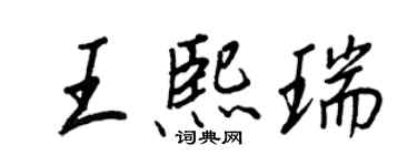王正良王熙瑞行书个性签名怎么写