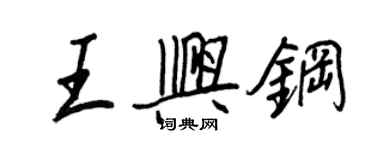 王正良王兴钢行书个性签名怎么写