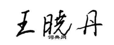 王正良王晓丹行书个性签名怎么写