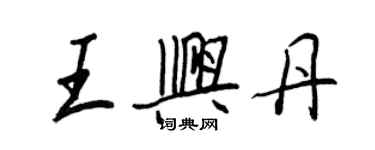 王正良王兴丹行书个性签名怎么写