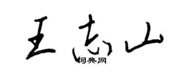 王正良王志山行书个性签名怎么写