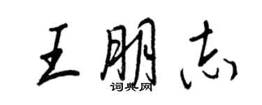 王正良王朋志行书个性签名怎么写