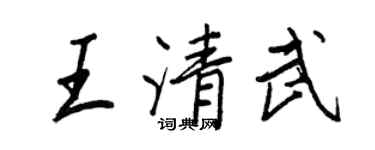 王正良王清武行书个性签名怎么写