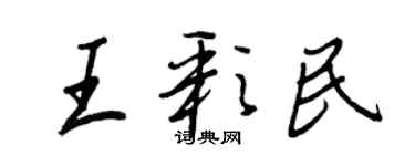 王正良王彩民行书个性签名怎么写