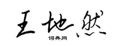 王正良王地然行书个性签名怎么写