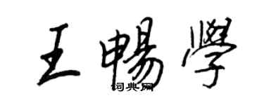 王正良王畅学行书个性签名怎么写
