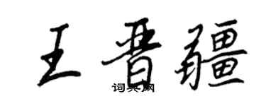 王正良王晋疆行书个性签名怎么写