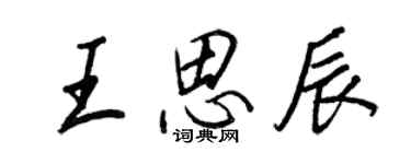 王正良王思辰行书个性签名怎么写