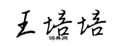 王正良王培培行书个性签名怎么写
