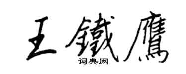 王正良王铁鹰行书个性签名怎么写
