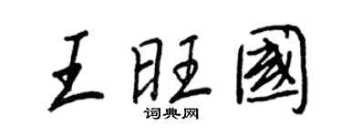 王正良王旺国行书个性签名怎么写