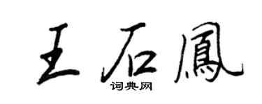 王正良王石凤行书个性签名怎么写