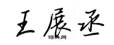 王正良王展丞行书个性签名怎么写