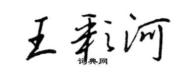 王正良王彩河行书个性签名怎么写