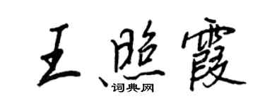 王正良王照霞行书个性签名怎么写
