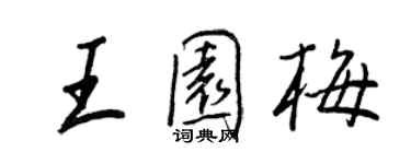 王正良王园梅行书个性签名怎么写