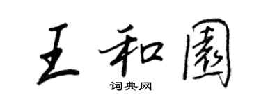 王正良王和园行书个性签名怎么写