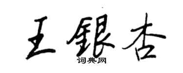 王正良王银杏行书个性签名怎么写
