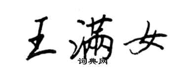 王正良王满女行书个性签名怎么写
