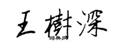王正良王树深行书个性签名怎么写