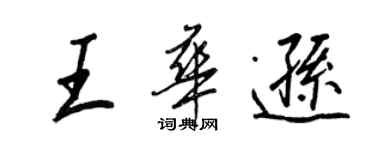 王正良王华逊行书个性签名怎么写