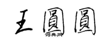 王正良王圆圆行书个性签名怎么写